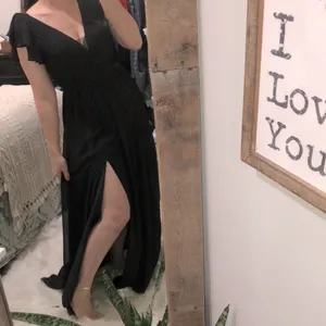 Azazie black formal maxi dress size 4 thumbnail 4