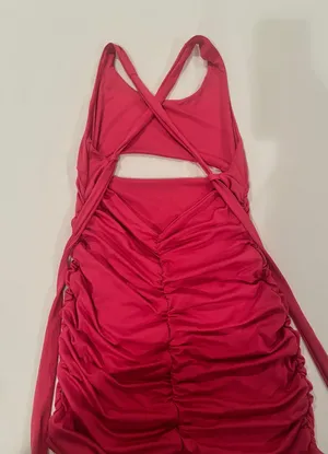 Pink ruched bodycon dress Size M thumbnail 6
