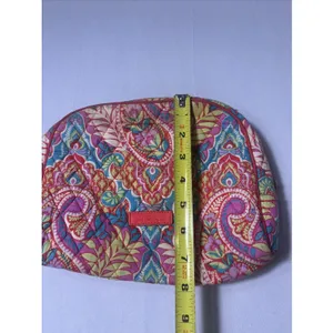 Vera Bradley Cosmetic Bag "Paisley in Paradise" Retired MED Makeup Bag Travel thumbnail 5