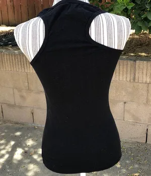 Serengeti black tank with pineapple print pocket thumbnail 2