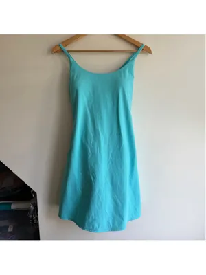 Halara Turquoise Blue 2-in-1 Active Tennis Dress Built-In Shorts Size M thumbnail 2