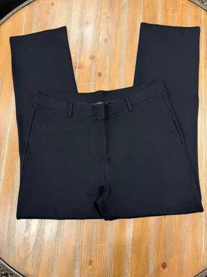 QUINCE Ultra-Stretch Ponte Straight Leg Pants Women Size Large Petite Black NWT thumbnail 3