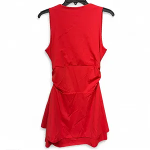 Kaximil Red Sleeveless Cowl Neck Ruched Bodycon Dress - Size XL thumbnail 9