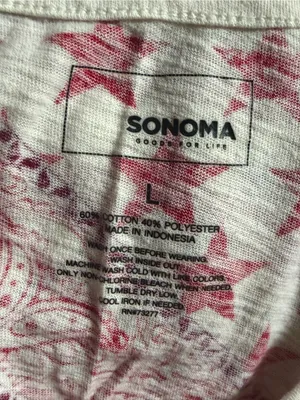 Sonoma Red Star Tank Top Size L thumbnail 3