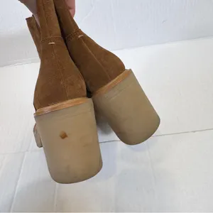 Dolce Vita Tan Suede Leather Platform Castor Ankle Boots Women’s 6.5 Chukka thumbnail 4