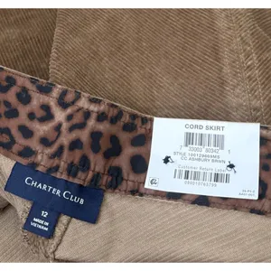 Charter Club Corduroy Skirt Size 12 Brown Academia Country Schoolgirl Y2K Casual thumbnail 6
