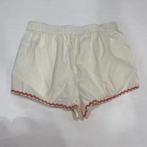 Free People White Ric Rac Trim Shorts M Coquette Boho Cotton thumbnail 4
