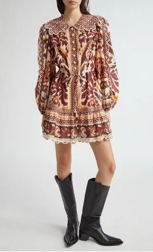 Farm Rio Long Sleeve Button Front Minidress, Small, $260 thumbnail 1