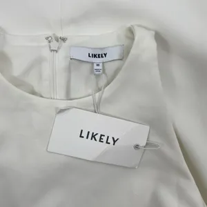 Likely Shayna Ruffle Overlay Cocktail Dress Knee Length White Size 10 thumbnail 11