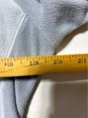 Columbia Light Blue & Gray Fleece Pullover - Size Large Cozy thumbnail 5