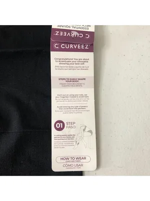 Curveez Essential Square Neck Control Tank Top Firm Shapewear Black L thumbnail 4