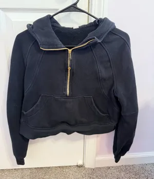 Lululemon Scuba Half-Zip Hoodie XS/S black and gold thumbnail 1