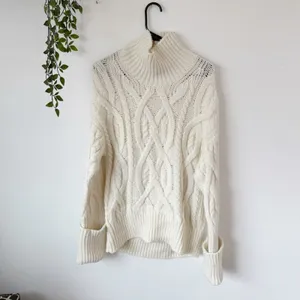 Citizens of Humanity Zola Aran Cable-Knit Chunky Turtleneck Sweater Sz XS/S thumbnail 2