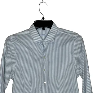 Southern Tide Shirt Size 4‎ Blue White Striped Cotton Stretch Blend Womens LS thumbnail 2