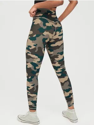 Aerie Offline Real Me Camo High Waisted Crossover Legging 7/8 Medium thumbnail 2