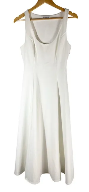 Reformation Mikol Princess Seam Pleated A-Line Midi Dress Medium thumbnail 1