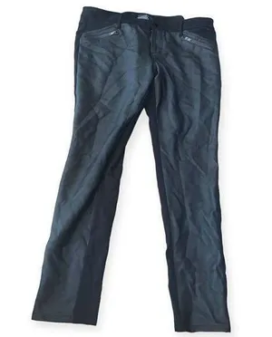 Vintage MOSSIMO Y2k faux leather zip knit pants thumbnail 1