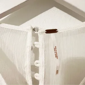FREE PEOPLE Sweet Sunny Days Tunic White Lace Sheer Size XS thumbnail 4