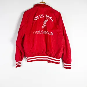 Vintage Red Nylon Vintage Aristo Jac by Hilton Wallace Red Bomber Jacket Large thumbnail 5