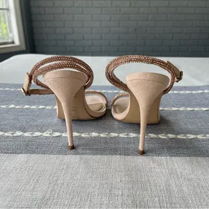 Steve Madden Breslin Blush Heels Rhinestones Size 8 Rose Gold thumbnail 5