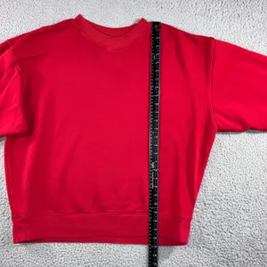 Universal Threads Oversized‎ Sweatshirt Women L Red Crewneck Pullover Drop Shoulder Cozy Vibrant thumbnail 3
