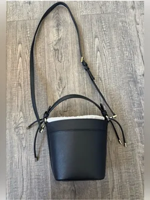 Kate Spade Cameron Small Bucket Bag Black Leather thumbnail 10