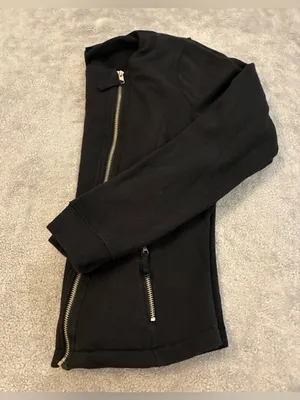 Women’s Lyn Brand Black Asymmetrical Zip Bomber Jacket Size Medium thumbnail 5