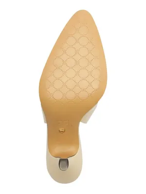 NWT Arezzo Womens Olivia High Stiletto Leather Pumps Panacota Off White 6.5B thumbnail 5