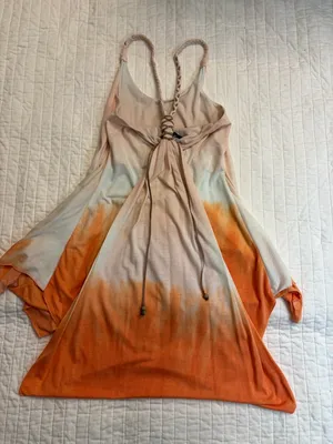 Ocean Drive tie dye ombré shark bite flowy tank thumbnail 2