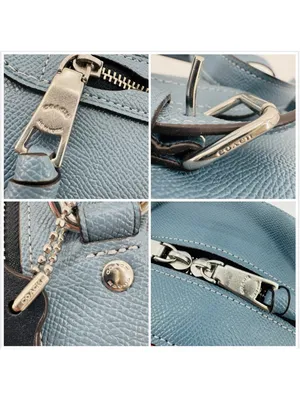 Coach CB872 Jordyn Backpack Crossgrain Leather Varsity Stripe Indigo thumbnail 14