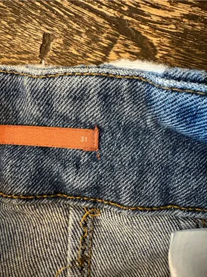 Anthropologie Pilcro Wide Leg Jeans Women 31 Blue Patch Pocket Skipper thumbnail 6