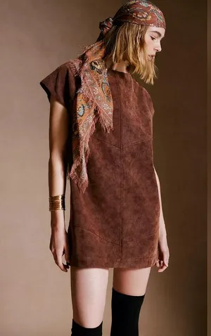 NWT Free People Sawyer Mini Dress Color: Chicory Coffee Size XS thumbnail 6
