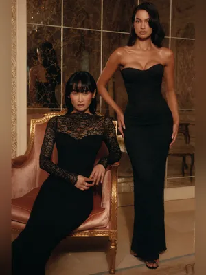 House of CB solaine Black lace Corset maxi dress thumbnail 5