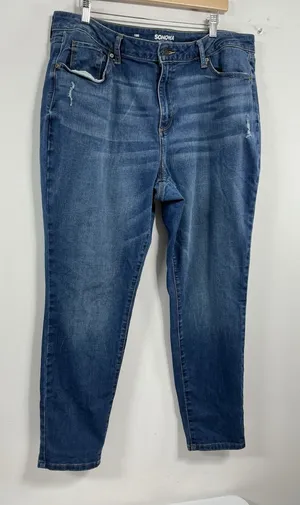 Womans Sonoma Distressed Blue Jeans 18 R Skinny Excellent Condition thumbnail 1
