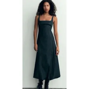 NWT Zara Denim Sleeveless Bubble Dress Women’s Size S thumbnail 3