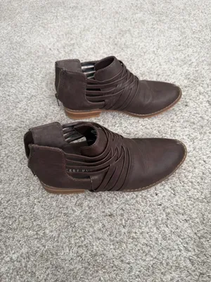 Rocket Dog Brown Criss-Cross Strappy Ankle Booties Size 7 thumbnail 4