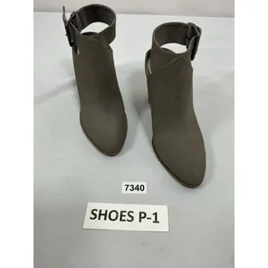 Womans Excellent American Eagle Slip On Sling Back Booties 11 Taupe Block Heel thumbnail 3