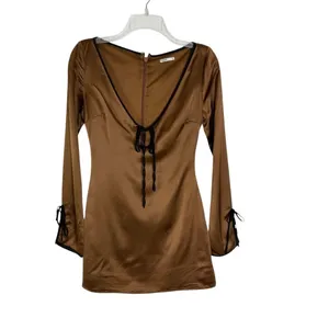 House of CB Sakina Copper Satin Mini Dress Size XS thumbnail 10