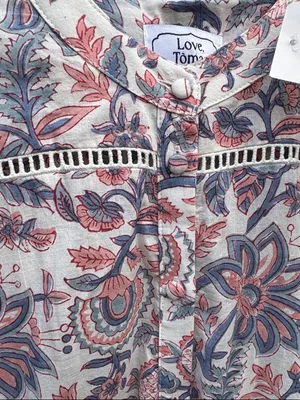 NWT Emerson Fry Love, Tomas Lucy 4 Floral Button Front Dress Large Retail $188 thumbnail 7
