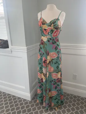 Amanda Uprichard Floral Maxi Dress Size P (Xs)! thumbnail 4
