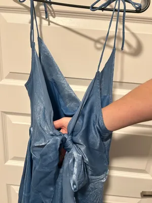 Olia Blue flowy mini dress Size M thumbnail 5