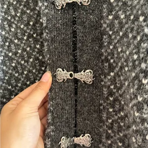 L.L. Bean Gray Knit Cardigan Size L thumbnail 3