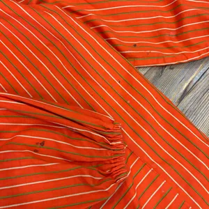 Vintage 60s/70s Stripe Balloon Sleeve Pom Pom Smock Top thumbnail 11