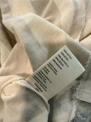 NWOT Free People We The Free Size S Tan Cream Striped Thermal Knit V Neck Top thumbnail 8