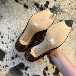 LK‎ Bennett London Marie Leopard Print Calf Hair Kitten Heels Size 39 thumbnail 8