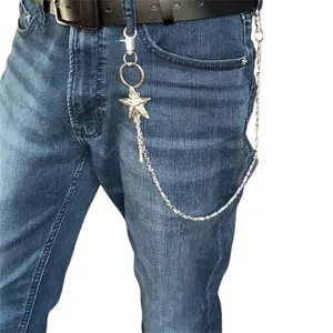Pentagram Star Cross Pants Chain for Men Women,Jeans Chain,Keys Chain,Biker Wallet Chain,Streetwear Punk Hip Hop Unisex Style thumbnail 2