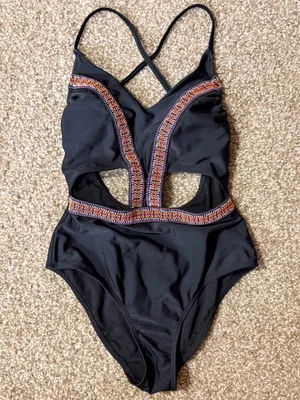 Target Black One-Piece with Cutouts thumbnail 1