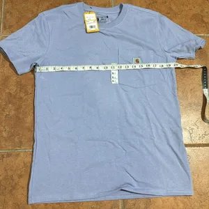NWT Carhartt Loose Fit Heavyweight Blue Short Sleeve‎ Tee Casual Cotton size M thumbnail 6