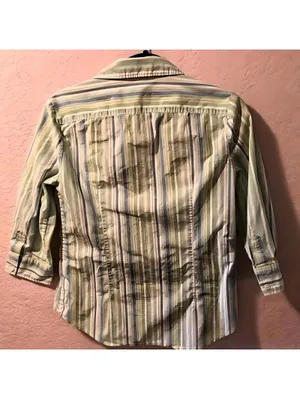 GAP Women’s‎ Striped Button Up Shirt 3/4 Sleeve Casual Blouse thumbnail 3