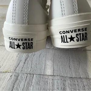 Converse All Star Chuck Taylor Hi Lift size 6.5 Vintage White Leather Ruffle thumbnail 6